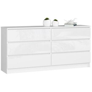 RAUMHIRSCH FURNITURE KOMODA Biela, Biela lesklá 77/160/40 vyobraziť