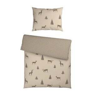 Esposa OBOJSTRANNÁ POSTEĽNÁ BIELIZEŇ, flanel, taupe, 140/200 cm vyobraziť