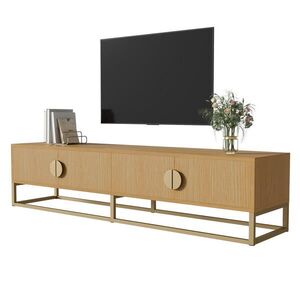 Redom NÍZKA komoda 180/40/40 cm so 4 dvierkami, drážkovaným čelom a tichým zatváraním, Farba dreva vyobraziť