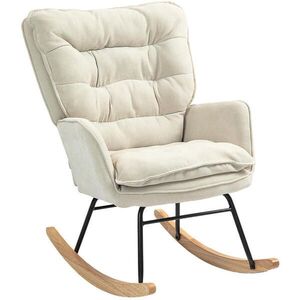 Redom HOJDACIE kreslo 71/98, 5/97 cm s ergonomickou opierkou a poťahom v chenille vzhľade, Béžová vyobraziť