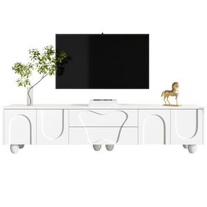 Redom NÍZKA komoda 180/40/42 cm s veľkým úložným priestorom a zásuvkami, Biela vyobraziť