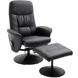 Redom RELAXAČNÉ kreslo 81/76/105 cm s masážou, taburetom, úložným priestorom a nastaviteľnou opierkou, Čierna vyobraziť