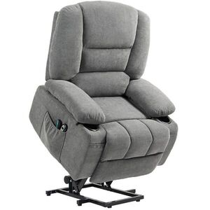 Redom RELAXAČNÉ kreslo 97/90/102 cm s elektrickou funkciou vstávania, polohovaním, masážou a ohrevom, Tmavosivá vyobraziť