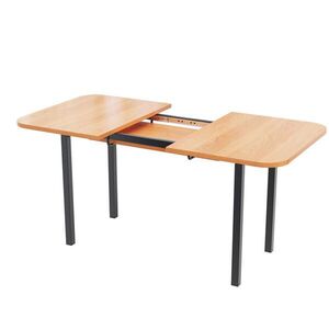 Redom JEDÁLENSKÝ stôl 120-160/80/75 cm rozkladací s odolným povrchom a pevnou zliatinovou konštrukciou, Americký biely dub vyobraziť