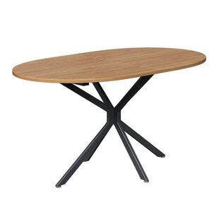 Redom JEDÁLENSKÝ stôl 120/80/75, 5 cm pre 4–6 osôb s krížovou konštrukciou a MDF doskou, Prírodná vyobraziť