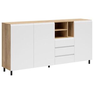 Carryhome ŠIROKÁ KOMODA, biela, farba duba, 180/90/39, 9 cm vyobraziť
