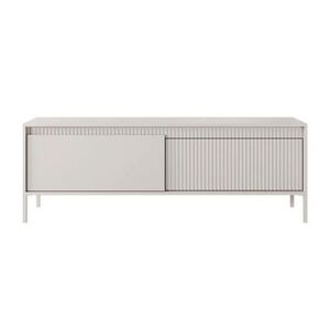 Selsey TV stolík Falsetto béžový s 3D štruktúrou čela 154/53/40 cm vyobraziť