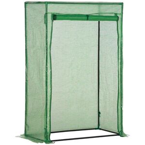 Modfu SKLENÍK z plastu 100x50x150 cm tmavozelený s rolovacím dverami, stabilný oceľový rám a UV odolný obal vyobraziť