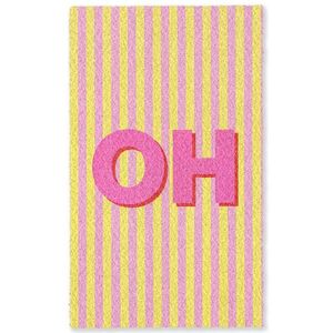 OnlyWow KOBERCE - Text - Pruhy - Ružová - 90x150 cm vyobraziť