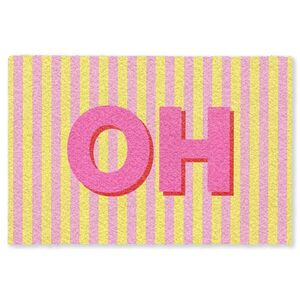 OnlyWow KOBERCE - Text - Pruhy - Ružová - 230x150 cm vyobraziť