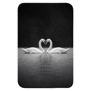 OnlyWow PREDLOŽKA PRED WC Labute - srdce - čierna - biela 40x60 cm vyobraziť