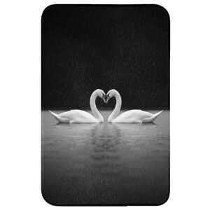 OnlyWow PREDLOŽKA PRED WC Labute - srdce - čierna - biela 50x80 cm vyobraziť