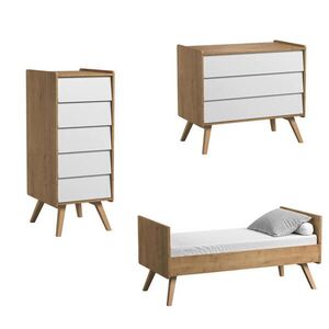 Petits-meubles IZBA PRE BÁBÄTKO 3-dielny Vintage drevo a biela farba vyobraziť