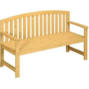 OKWISH ZÁHRADNÁ lavica 143/51/85 cm oranžová pre 2 osoby s ergonomickým operadlom z jedľového dreva vyobraziť