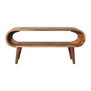 Artisan Furniture KONFERENČNÝ stolík z masívneho dreva s dubovou povrchovou úpravou, otvorený úložný priestor, severské nohy vyobraziť
