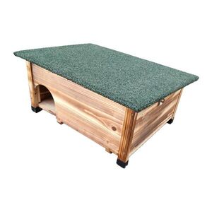 Relaxdays DOMČEK opálený pre ježkov jedľové drevo bitúmenová strecha 25 cm vyobraziť