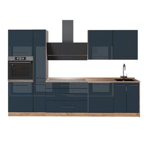 Vicco KUCHYNKA Fame-Line, Tmavo modrá vysoký lesk/Dub Goldkraft, 310 cm, AP Oak vyobraziť