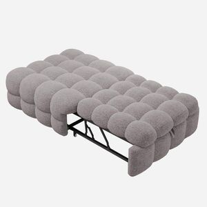 OKWISH ČALÚNENÁ posteľ 183/76/42 cm sivá rozkladacia 2 v 1 vyobraziť