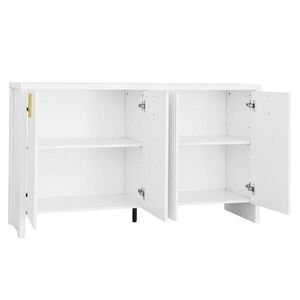 OKWISH KOMODA 140/38/80 cm biela s nastaviteľnými policami z drevotriesky vyobraziť