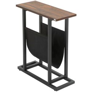 OKWISH PRÍRUČNÝ stolík 49/19/55 cm tmavohnedý s úložným vreckom z polyesteru vyobraziť