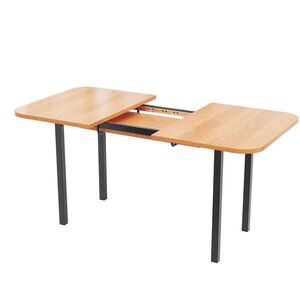 OKWISH JEDÁLENSKÝ stôl 120-160 cm v dekore americký biely dub rozkladací z MDF vyobraziť