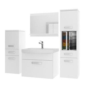 B BELINI GROUP BELINI Kúpeľňová súprava PRI M5 120 cm, biela matná – umývadlová skrinka so zrkadlom vyobraziť