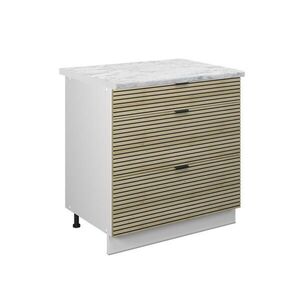 Vicco KUCHYNSKÁ SPODNÁ SKRINKA Fame-Line Dubový panel 80 cm s 3 zásuvkami, AP mramor vyobraziť