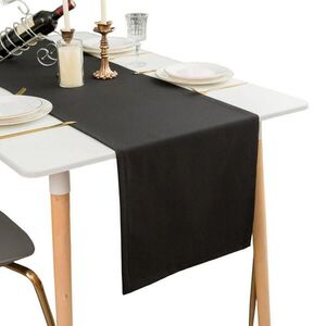 SHOPENTRA PRESTIERANIE na stôl, čierne, 30x120 cm, vodeodolné a umývateľné, moderný chránič stola do jedálne vyobraziť