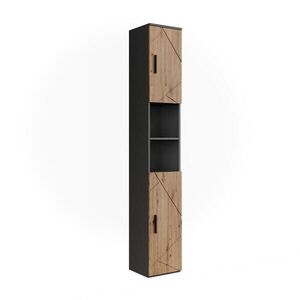 Vicco VYSOKÁ SKRINKA Irma, antracitová/Dub Goldkraft, 30 x 190 cm s 2 dverami vyobraziť