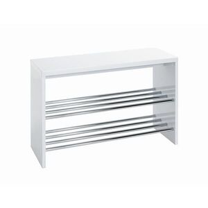 REGÁL NA TOPÁNKY, chrómová, biela s vysokým leskom, 81/55/30 cm vyobraziť