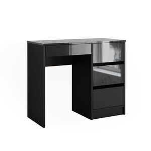 Vicco PÍSACÍ STÔL Sherry Antracit vysoký lesk 90 x 40 cm so zásuvkami vyobraziť