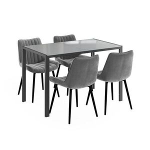 Vicco SÚPRAVA JEDÁLENSKÉHO STOLA Grand, Šedá, 120 x 70 cm so 4 stoličkami (sivé) vyobraziť