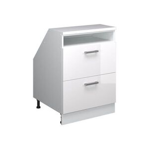 Vicco ŠIKMÁ SKRIŇA Rion Biely vysoký lesk 60 x 81.6 cm s 2 zásuvkami, korpus skrine hĺbka 60 cm vyobraziť