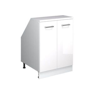 Vicco KUCHYNSKÁ SKRIŇA PRE ŠIKMÉ STRECHY R-Line Biely vysoký lesk 60 cm s 2 dverami, korpus skrine hĺbka 60 cm vyobraziť