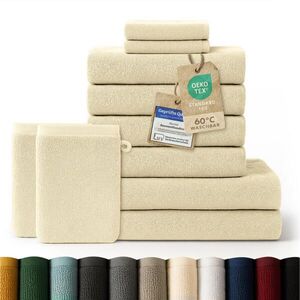 Blumtal RUČNÍK 8dílná sada, 2x osuška 70/140 + 4x ručník 50/100 + 2x ručník pro hosty 30/30 + 2x žínka 15/20 cm, piesková vyobraziť