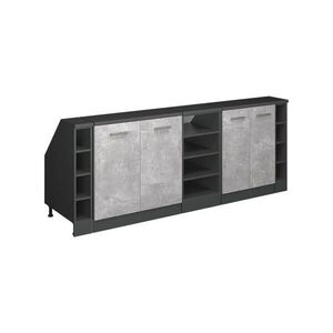 Vicco ŠATNÍKOVÁ ZOSTAVA PRE ŠIKMÉ STRECHY Rion betón 210 cm Súprava 5 korpusov skrine hĺbka 60 cm vyobraziť