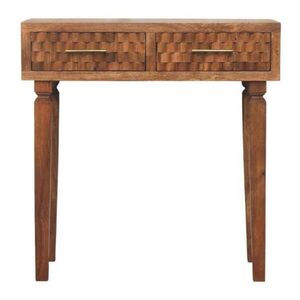 Artisan Furniture KONZOLOVÝ stolík s povrchovou úpravou Golden Teak, 2 zásuvky, svetlohnedý vyobraziť