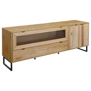 Carryhome SKRINKA POD TV, dub, čierna, farba duba, 182/66, 4/45 cm vyobraziť