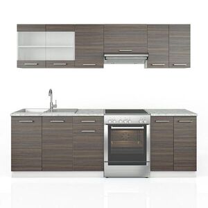 Vicco KUCHYNSKÁ LINKA R-Line, Ušľachtilá šedá/biely, 240 cm s pracovnou doskou vyobraziť