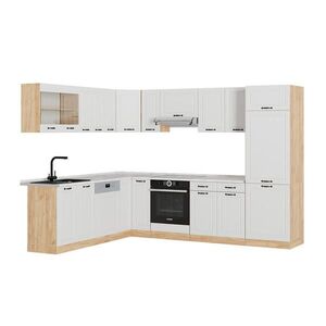 Vicco ROHOVÁ KUCHYŇA R-Line, biely/Dub Goldkraft, 287 x 227 cm, AP Marble vyobraziť