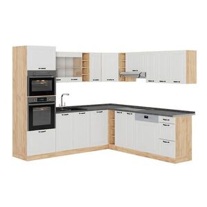 Vicco ROHOVÁ KUCHYŇA R-Line, Biely vidiecky dom/Dub Goldkraft, 247 x 237 cm, AP Antracit vyobraziť