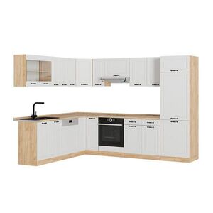 Vicco ROHOVÁ KUCHYŇA R-Line, Biely vidiecky dom/Dub Goldkraft, 287 x 227 cm, AP Oak vyobraziť