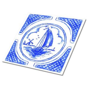TULUP SAMOLEPIACE OBKLADY NA STENU 9 ks 30x30 cm Loď v štýle azulejos vyobraziť