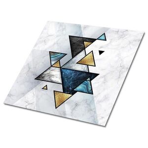 TULUP SAMOLEPIACE OBKLADY NA STENU 9 ks 30x30 cm Abstraktné mramorové trojuholníky vyobraziť