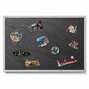 TULUP MAGNETICKÁ TABUĽA 60x40 cm strieborný rám – Drevo so živicou vyobraziť