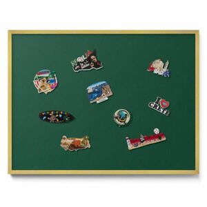 TULUP MAGNETICKÁ TABUĽA 80x60 cm zlatý rám – Svetlohnedá farba vyobraziť