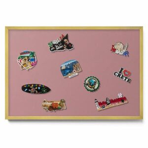 TULUP MAGNETICKÁ TABUĽA 60x40 cm zlatý rám – Pastelová fialová vyobraziť