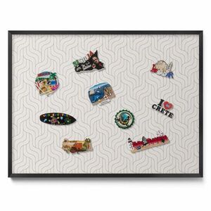 TULUP MAGNETICKÁ TABUĽA 80x60 cm čierny rám – Tmavá kamenná štruktúra vyobraziť