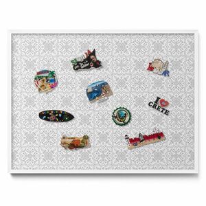 TULUP MAGNETICKÁ TABUĽA 80x60 cm biely rám – Pravidelný ornamentálny vzor vyobraziť