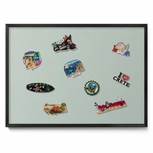 TULUP MAGNETICKÁ TABUĽA 70x50 cm čierny rám – Pastelová fialová vyobraziť